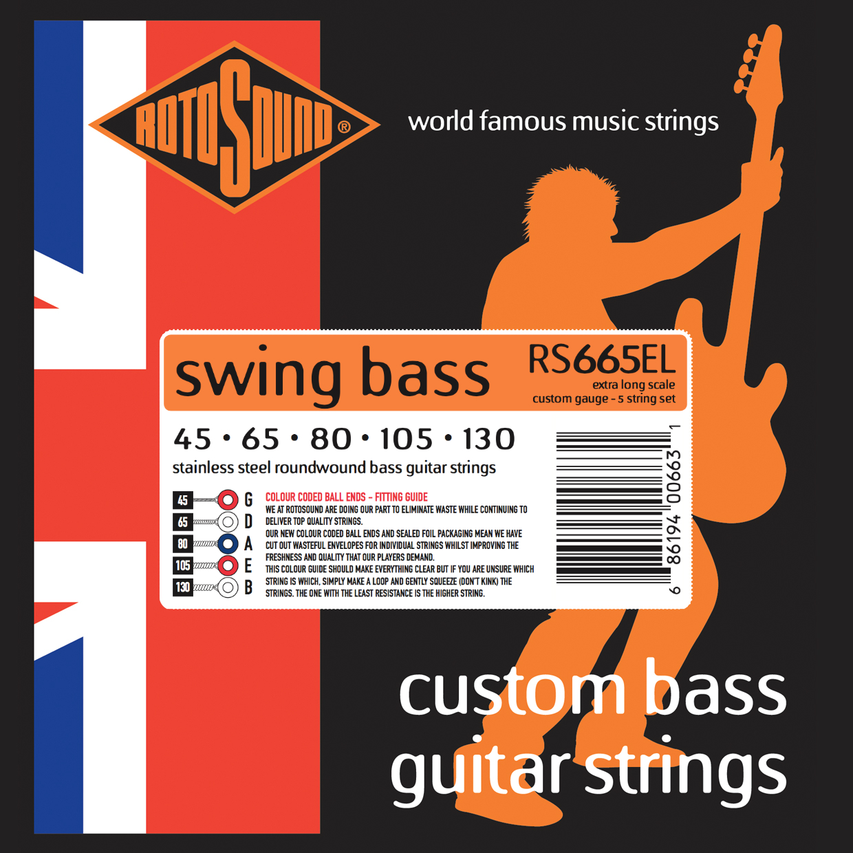 ROTOSOUND RS665EL - struny do gitary basowej
